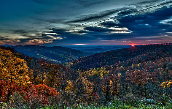 Fall Sunrise in Shenandoah National Park