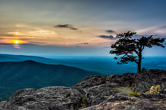 Sunset at Ravens Roost on Blue Ridge Parkway
