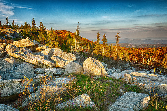 Fall Sunset near Bear Rocks at Dolly Sods Wilderness