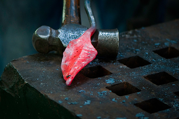 Leaf in Process of Being Forged