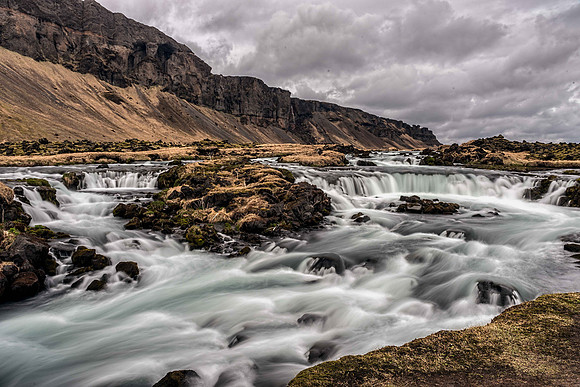 Fossálar Waterfall