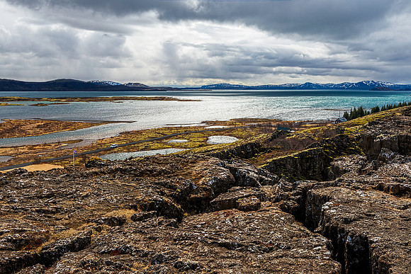Almannagja Rift between Tectonic Plates