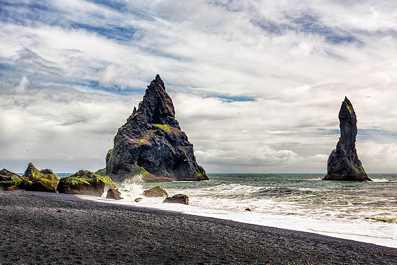 Reynisfjara, the Black Sand Beach and Reynisdrangar Sea Stacks.