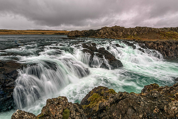 River Langá with Langárfoss Waterfall