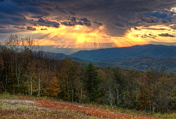 Sunset at Shenandoah National Park