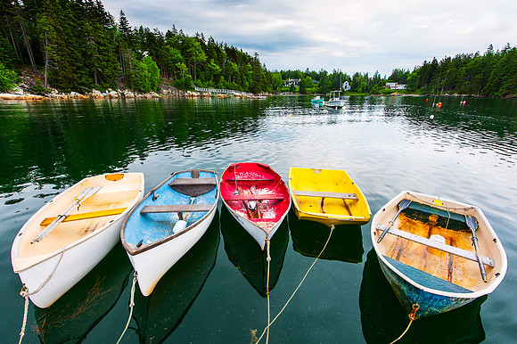 Small Boats Used to Go to Lobster Boats in Seal Cove