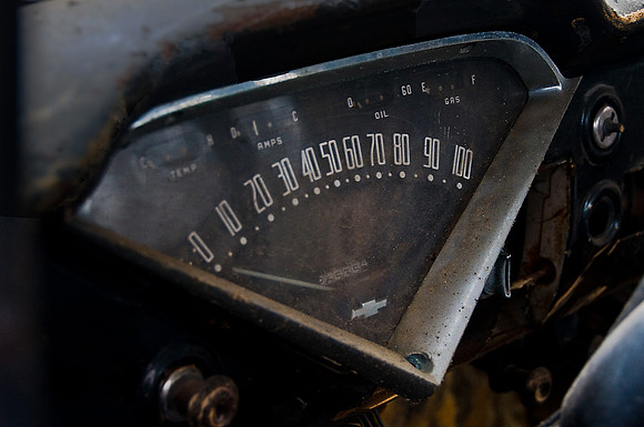 55 Chevy Pickup Dashboard and Speedometer Odometer