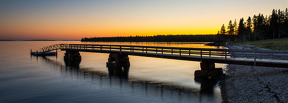 Sunset at Seaside Cottages in West Tremont