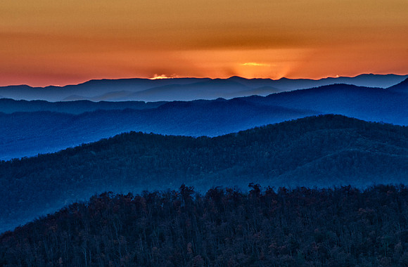 Fall Sunrise in Shenandoah National Park