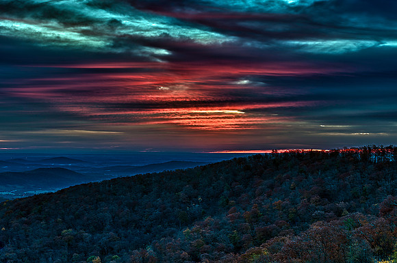 Fall Sunrise in Shenandoah National Park